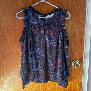 Loft dark blue/black cold shoulder blouse